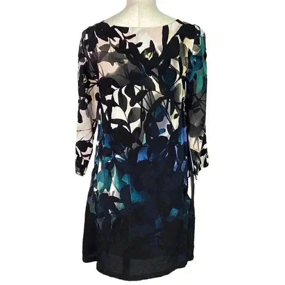 Anthropologie Maeve Womens S Shaded Garden Floral Dress Multicolor Split Sleeve - Picture 8 of 14